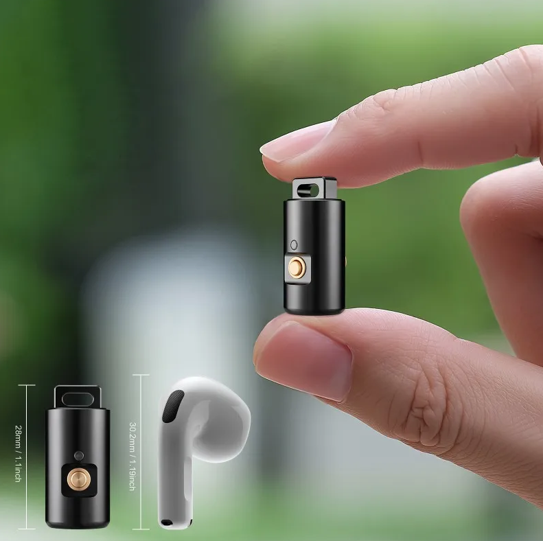 Mini Flashlight LED Rechargeable Camping Hiking Keychain Light with Necklace