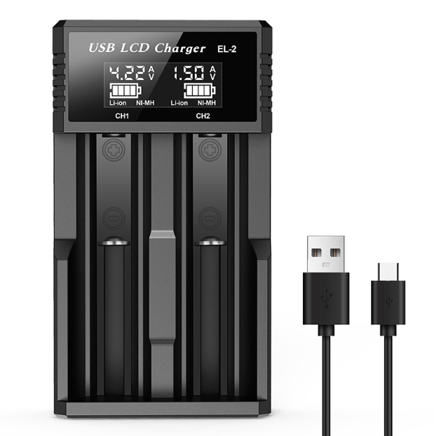 USB LCD Battery Smart Charger Efficient Charger for 18650 AA AAA Batteries with LCD Display Versatile and Portable