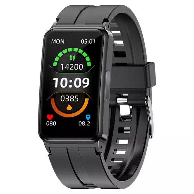 EP01 Blood Glucose Sugar Smart Watch: ECG, HRV, Heart Rate, Temp. 1.47" HD Waterproof Fitness Tracker