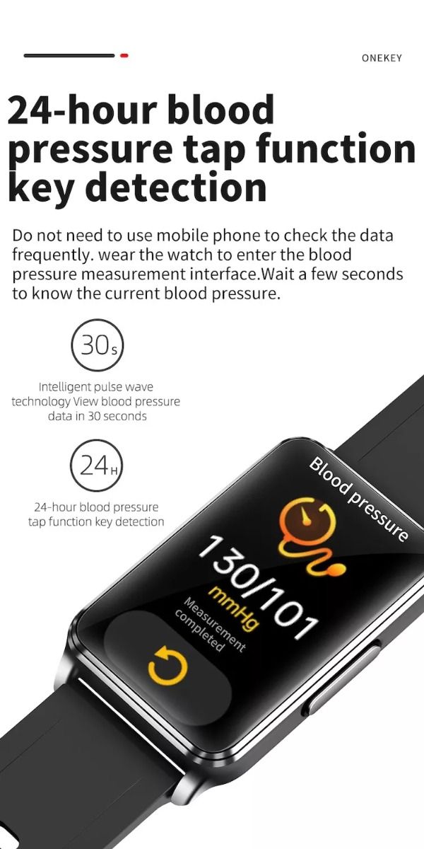 EP02 Blood Glucose Sugar Smart Watch ECG HRV heart rate temperature 1.57" HD waterproof Smart Bracelet Band Fitness Tracker