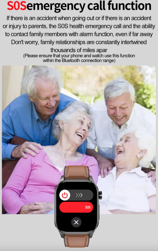 E580 Blood Glucose Smart Watch ECG Heart Rate Blood Pressure IP68 Waterproof Smartwatch