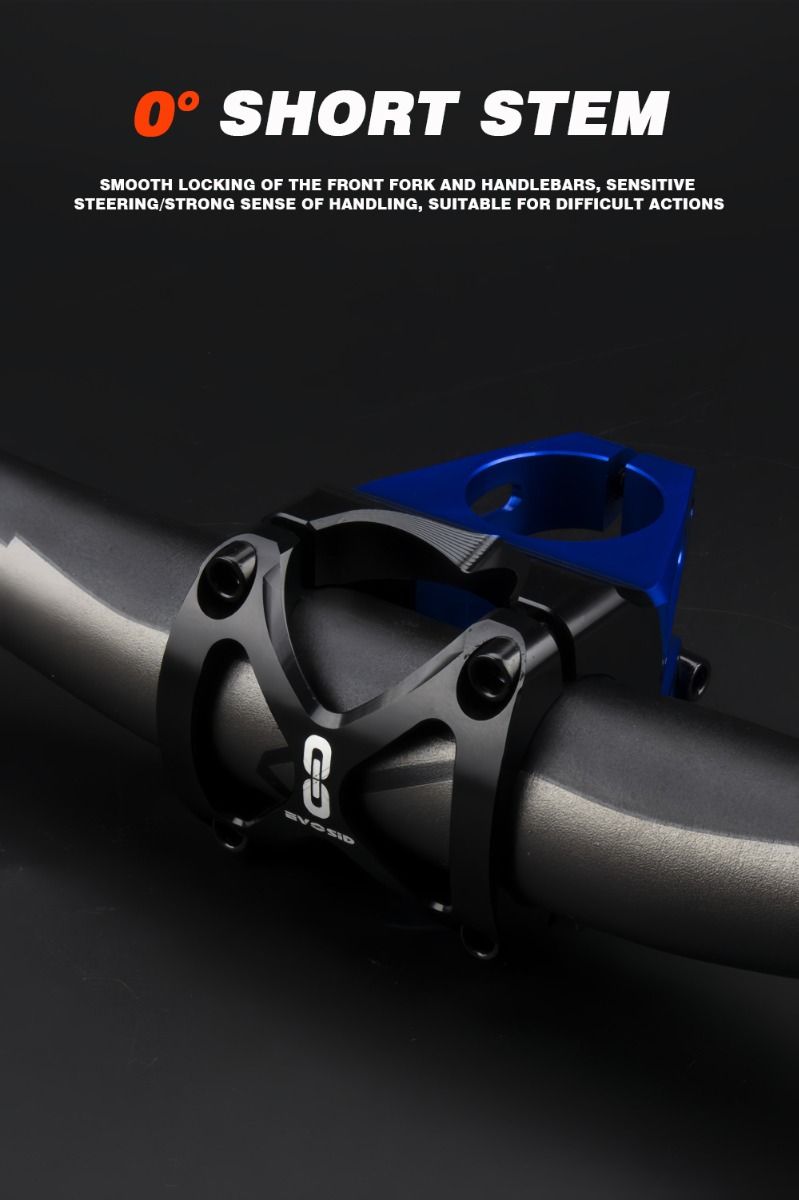 EVOSID Mountain Bicycle Stem 31.6mm Adjustable MTB Cycling Accessory Lightweight Durable Black Red Titanium