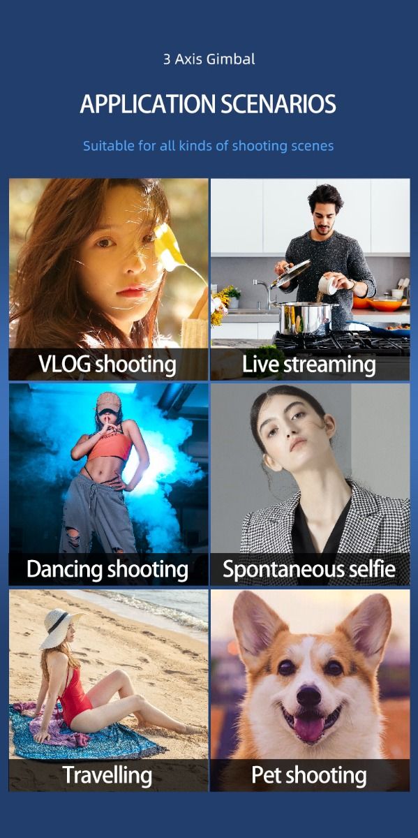 F10 Pro Stabilizer 3-Axis Phone Gimbal for Mobile Filmmaking with Smartphone Compatibility and Face Recognition