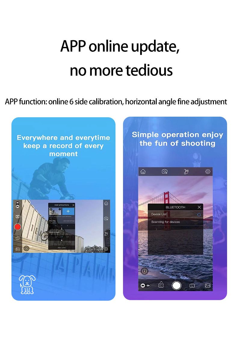 F10 Pro Stabilizer 3-Axis Phone Gimbal for Mobile Filmmaking with Smartphone Compatibility and Face Recognition