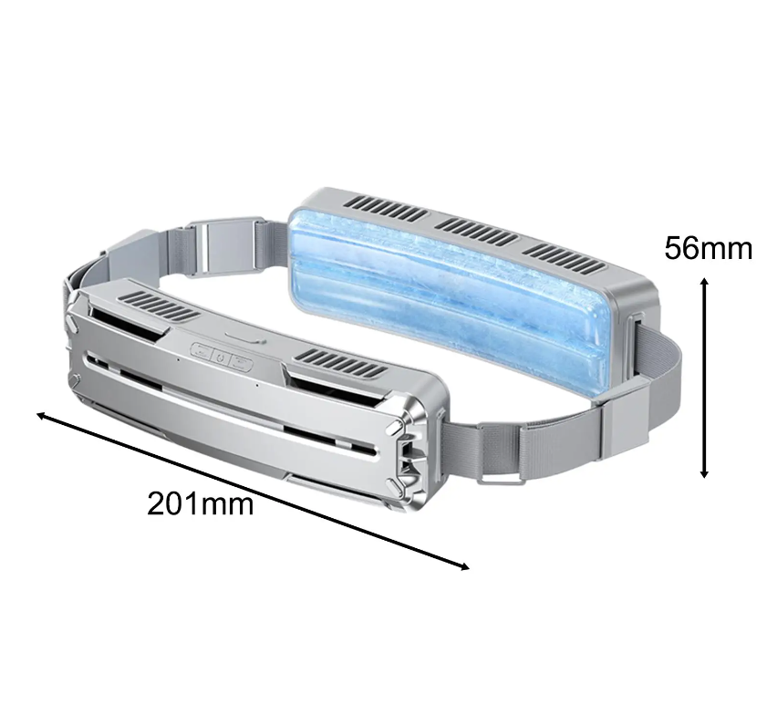 Ice Waist Belt Fan Lightweight Portable Cooling Device for Outdoor Work Office Use Traveling Camping