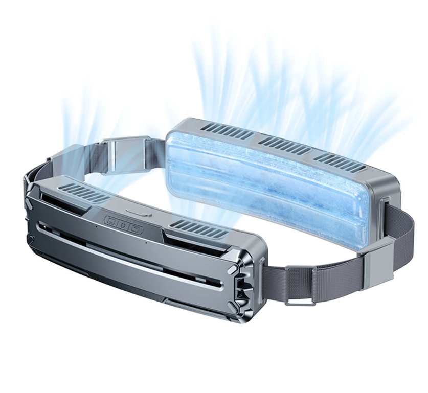 Ice Waist Belt Fan Lightweight Portable Cooling Device for Outdoor Work Office Use Traveling Camping