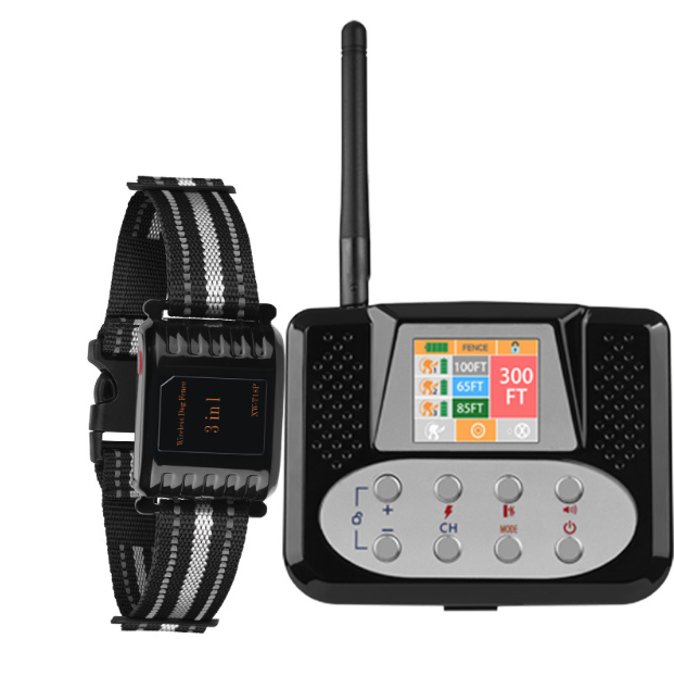 3 in 1 Wireless Electronic Dog Fence with Adjustable Perimeter Advanced Radar Tech Barking Control System