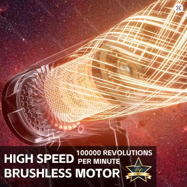Handheld Electric Compressed Air Duster, 100000RPM, 3-Speed, Fast Charging