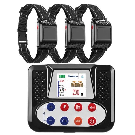 Pet Wireless Electronic Fence Smart Dog Training Device Two-in-One Ergonomic Anti-Barking Collar 2025