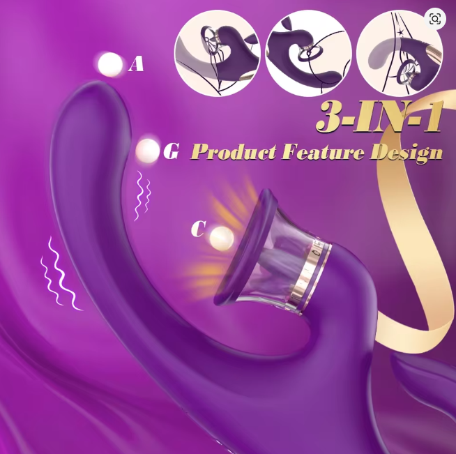 Tongue Sucking Vibrator for Clitoral and G-Spot Stimulation, Women and Couples