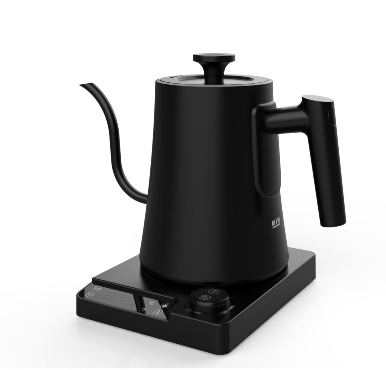 Electric Gooseneck Kettle Real-Time Temperature Control 1200-Watt Quick Heating Safe Design Precision Pouring