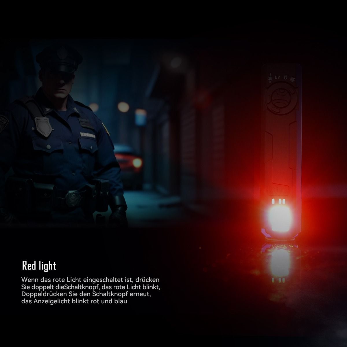 IMALENT GR35 2800 Lumens LED EDC Flashlight(Red)