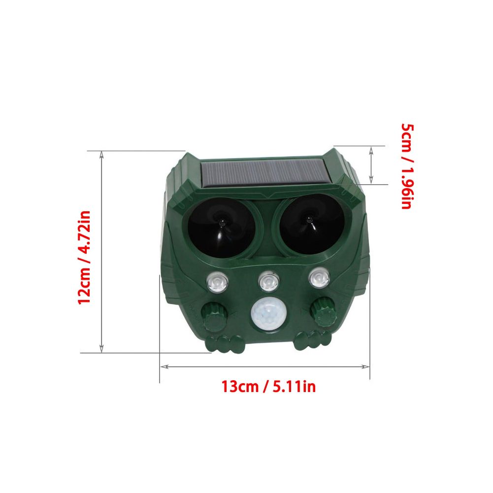 Eco-Friendly Ultrasonic Animal Repeller Solar Power Deer Cat Dog Deterrent Outdoor Pest Control Safe Gardening