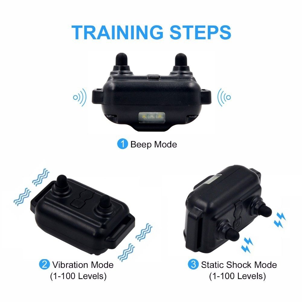 800m Electric Remote Dog Training Collar Waterproof Rechargeable Adjustable Levels for All Size Dogs