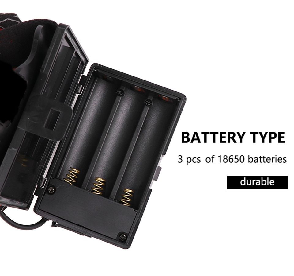 XHP70 LED Headlamp 8000LM USB Rechargeable Outdoor Light IPX5 Waterproof Adjustable Modes for Camping and Hiking