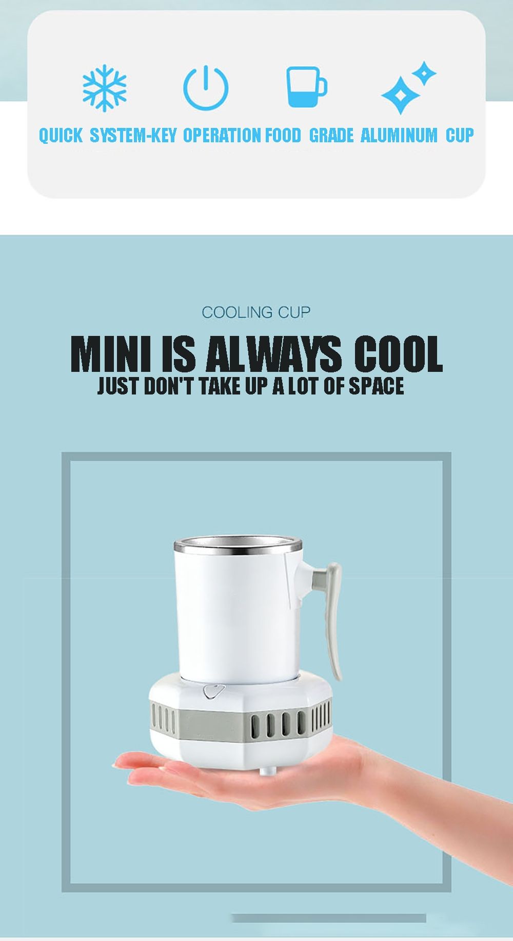 Portable Refrigerator Electric Drink Cooler Fast Cooling Kettle Summer Party Essentials for Ice-Cold Beverages