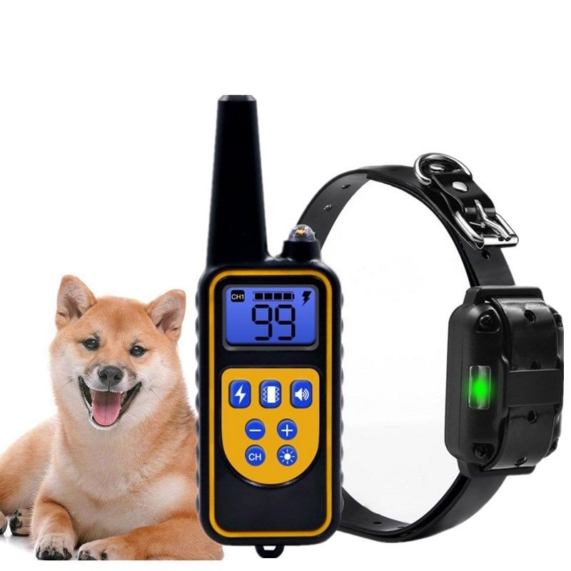 800m Electric Remote Dog Training Collar Waterproof Rechargeable Adjustable Levels for All Size Dogs