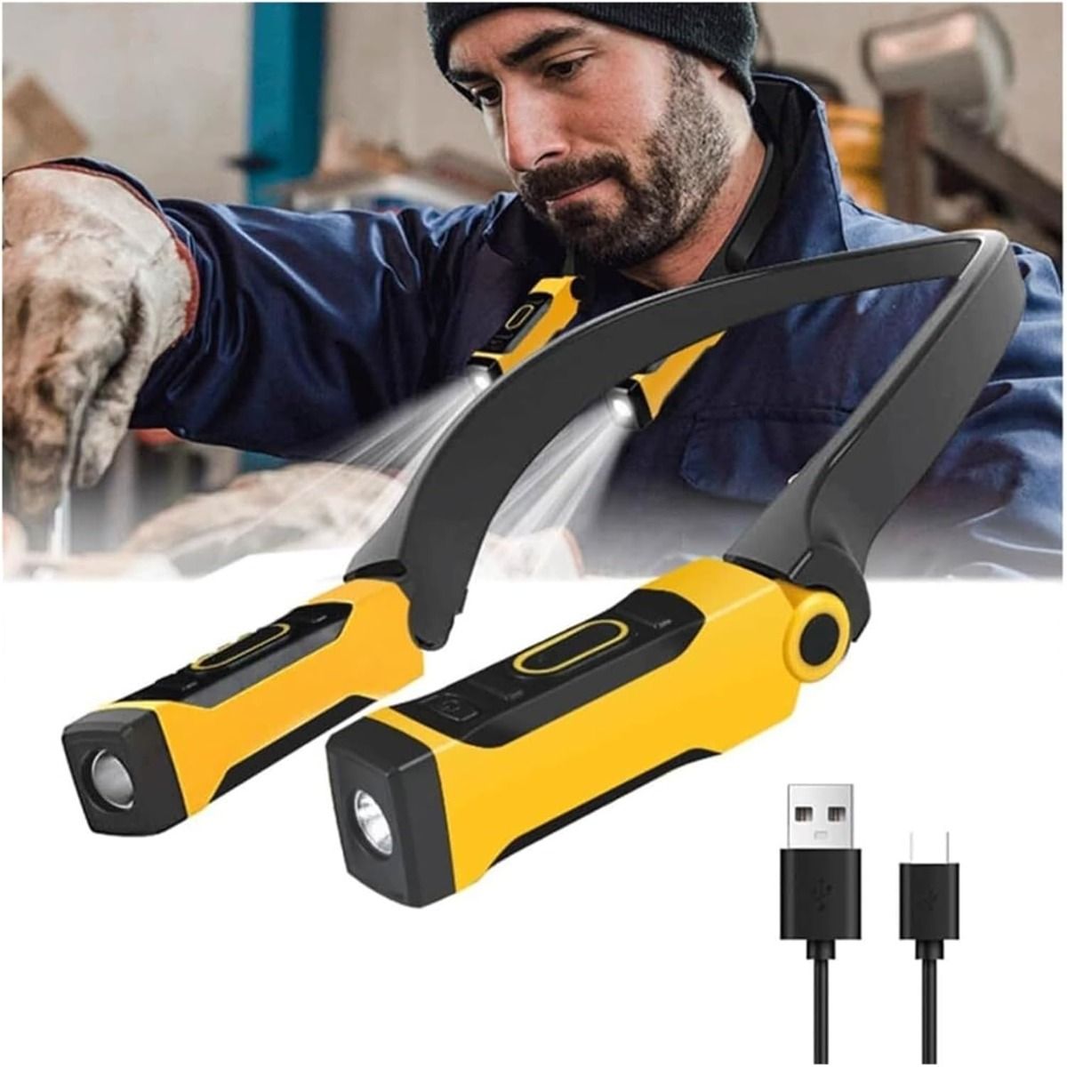 Rechargeable Neck Light -LED neck hanging light-USB Neck Reading Light 