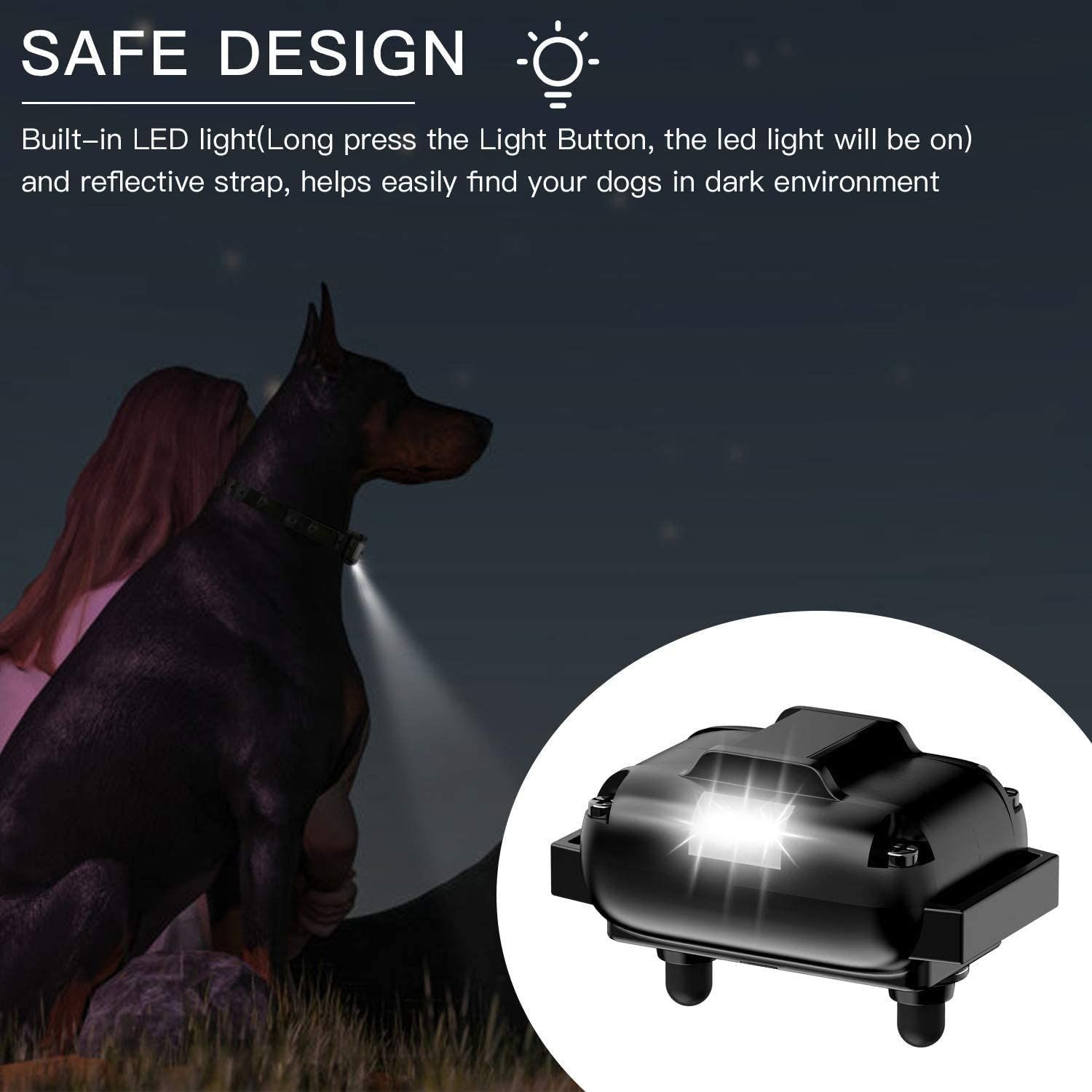 800m Electric Dog Training Collar Pet Remote Control Waterproof Rechargeable LCD Display Shock Vibration Sound
