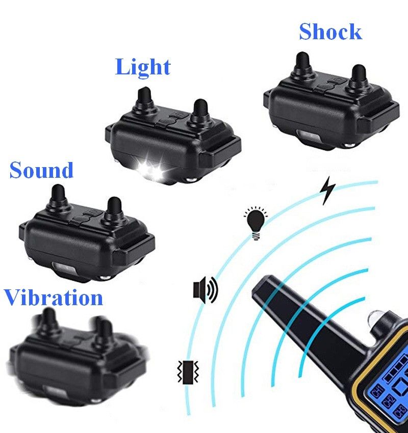 800m Electric Dog Training Collar Pet Remote Control Waterproof Rechargeable LCD Display Shock Vibration Sound
