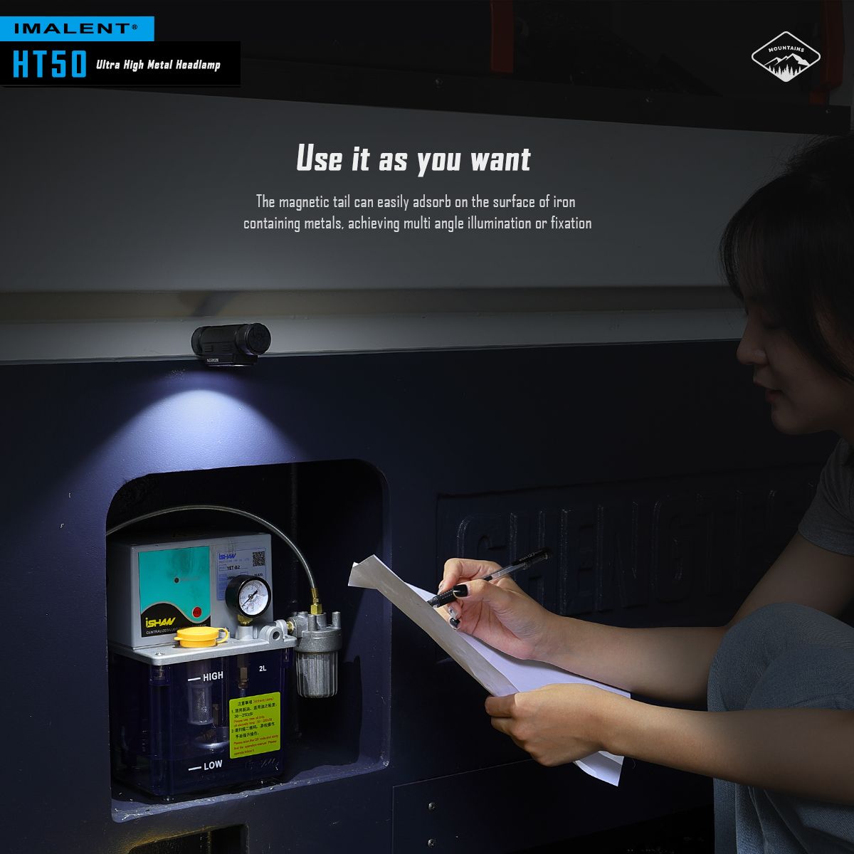 IMALENT HT50 LED Adventure Headlamp Dual Light Sources Rechargeable Lightweight Design High Lumen Output