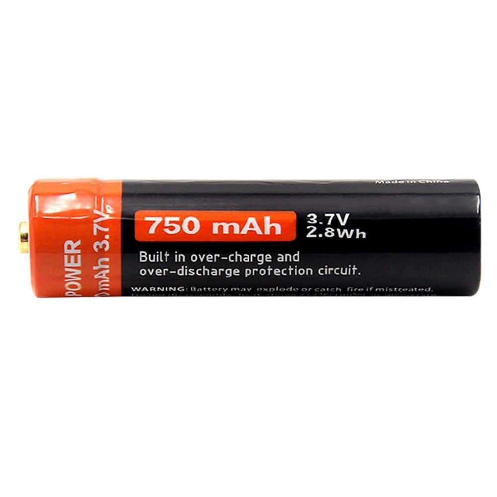 Doublepow 14500 750mAh rechargeable battery 3.7V Li-ion with Micro USB for high-drain devices camping