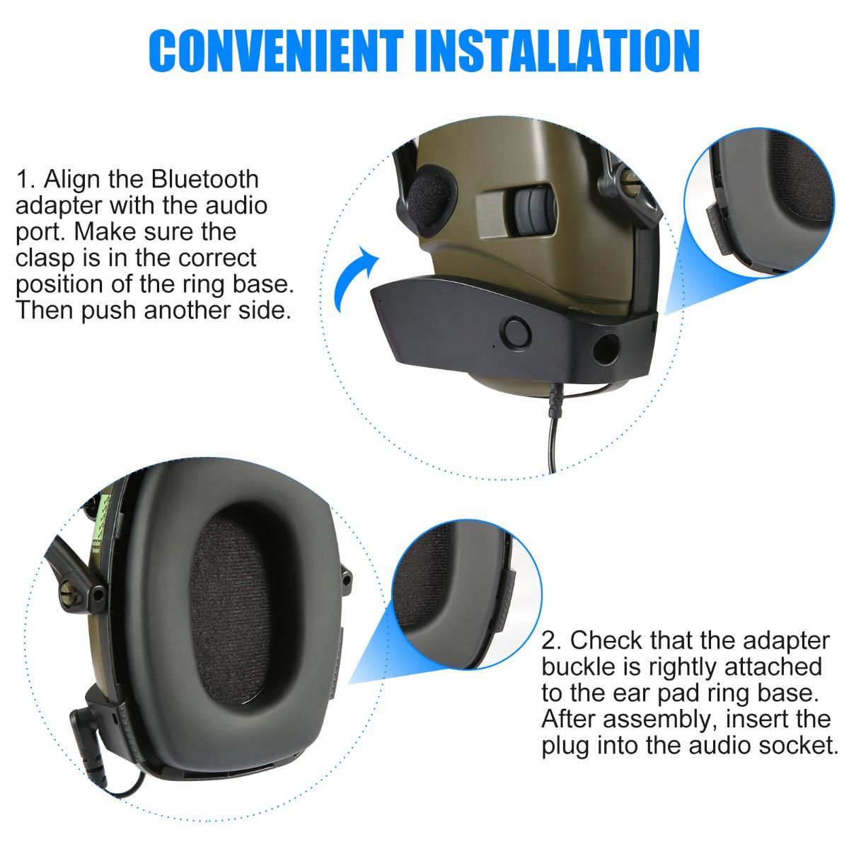 IMPACT SPORT Tactical Electronic Shooting Earmuff Outdoor Sports Hearing Protection with Sound Amplification