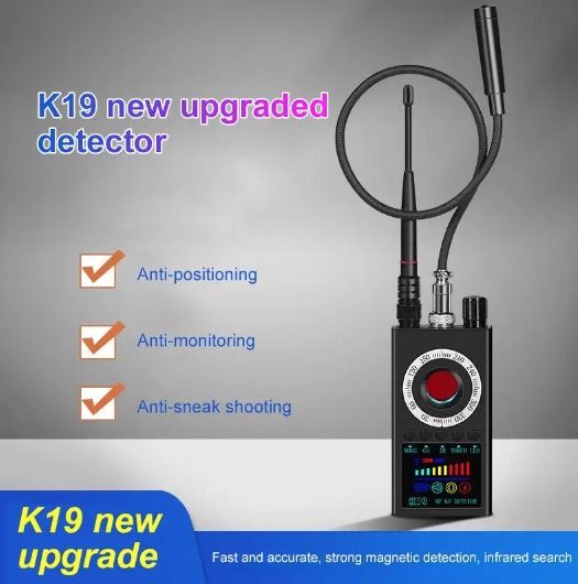 K19 Wireless RF Signal Detector GPS Tracker Compact Security Device for Privacy Protection and Surveillance Detection