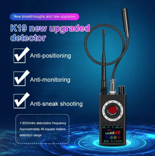K19 Wireless RF Signal Detector GPS Tracker Compact Security Device for Privacy Protection and Surveillance Detection