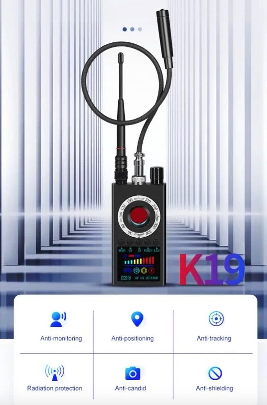 K19 Wireless RF Signal Detector GPS Tracker Compact Security Device for Privacy Protection and Surveillance Detection