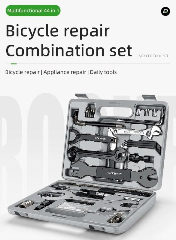 ROCKBROS Professional Cycling Tools Set Durable Carbon Steel Bike Repair Kit with Compact Storage
