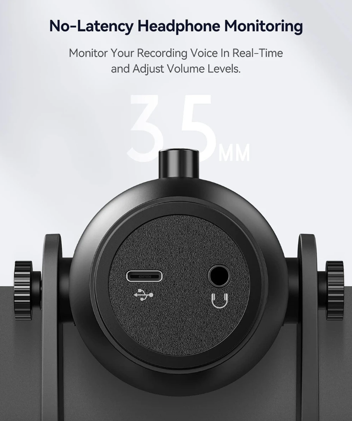 MU900PRO RGB USB Microphone for Streaming with Dynamic RGB Lighting and Cardioid Pickup Pattern for High Sound Quality