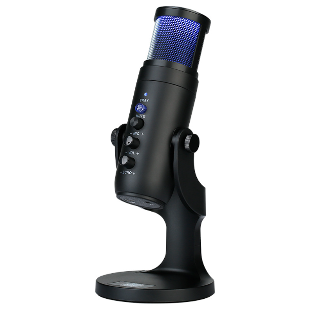 MU900PRO RGB USB Microphone for Streaming with Dynamic RGB Lighting and Cardioid Pickup Pattern for High Sound Quality