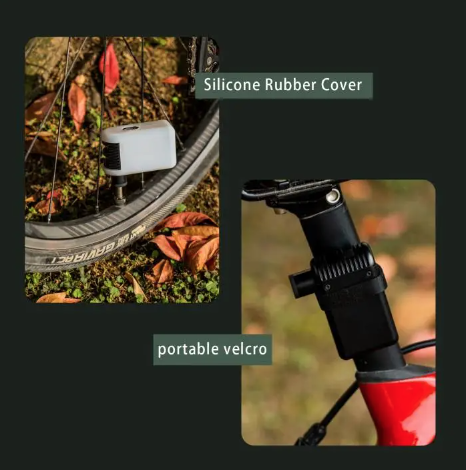 A2 Mini Electric Air Pump Cordless Portable Bicycle Inflator Presta Schrader Valve Lightweight Cycling Gear