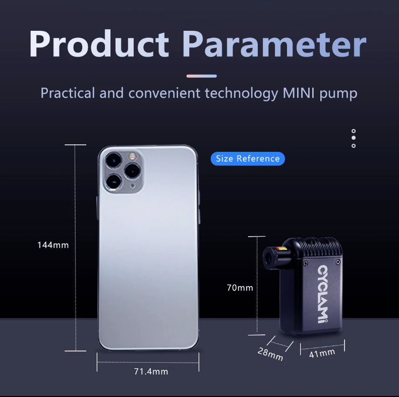 A2 Mini Electric Air Pump Cordless Portable Bicycle Inflator Presta Schrader Valve Lightweight Cycling Gear