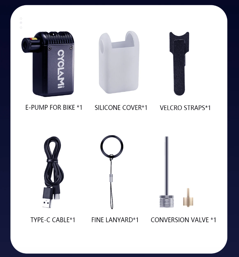 A2 Mini Electric Air Pump Cordless Portable Bicycle Inflator Presta Schrader Valve Lightweight Cycling Gear