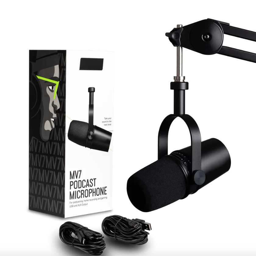 MV7 Professional Dynamic Microphone for Podcasting Live Streaming and Recording High-Quality Sound