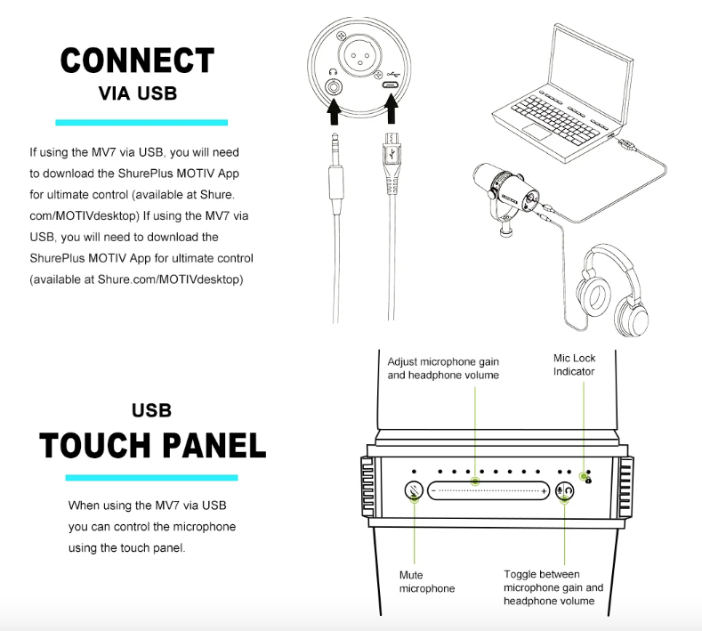 MV7 Professional Dynamic Microphone for Podcasting Live Streaming and Recording High-Quality Sound