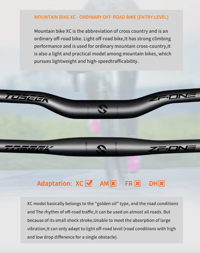 TOSEEK ZF-ONE MTB Carbon Handlebar 31.8mm Lightweight Matt Black 580mm 760mm Ergonomic Design Premium Quality