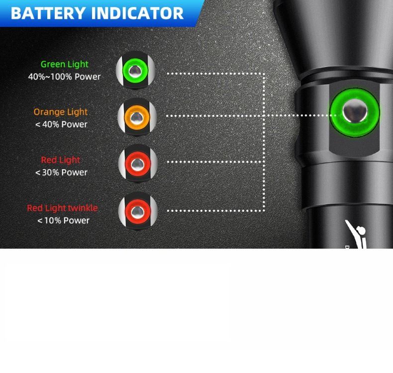 P70 Diving Flashlight, Dive Torch 5000 Lumen Super Bright Flash Lights, IPX8 Underwater Waterproof Night Dive Torch 200 Meters Submersible Light