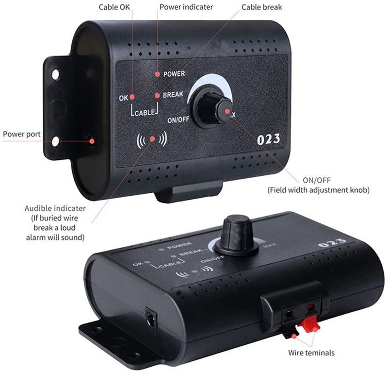 Electric Pet Fence Invisible Wireless Dog Fence System with Magnetic Field Induction Customizable Roaming Area
