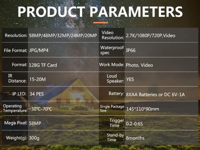 PR700 Trail Camera with Infrared Night Vision Rapid Trigger for Wildlife Monitoring and Home Security