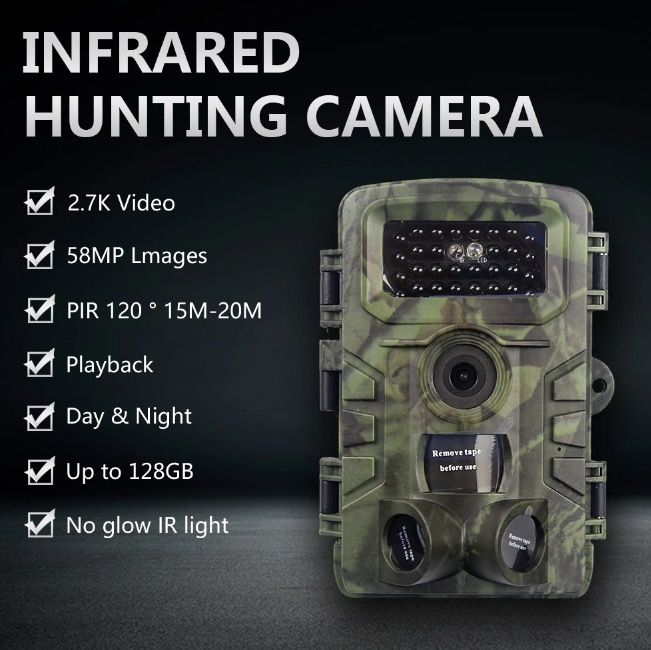 PR700 Trail Camera with Infrared Night Vision Rapid Trigger for Wildlife Monitoring and Home Security