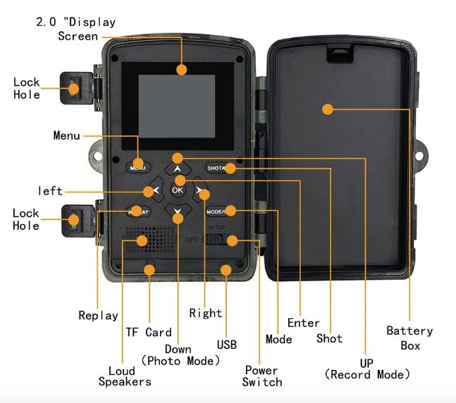PR700 Trail Camera with Infrared Night Vision Rapid Trigger for Wildlife Monitoring and Home Security