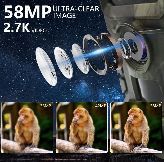 PR700 Trail Camera with Infrared Night Vision Rapid Trigger for Wildlife Monitoring and Home Security