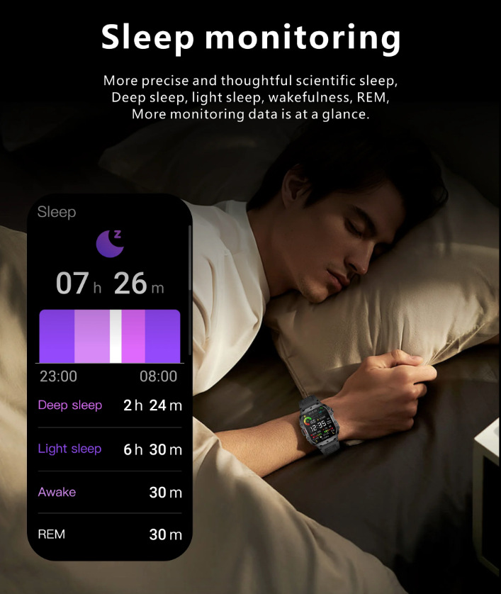 QX11 Smart Watch Men IP68 5ATM Outdoor Sports Fitness Tracker Health Monitor 1.96" BT Call Smartwatch