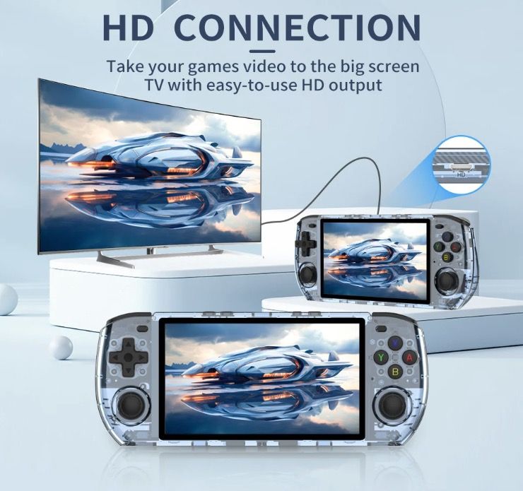 POWKIDDY RGB10 MAX3 Retro Handheld Game Console 5 Inch IPS Screen High Performance RK3566 Linux System