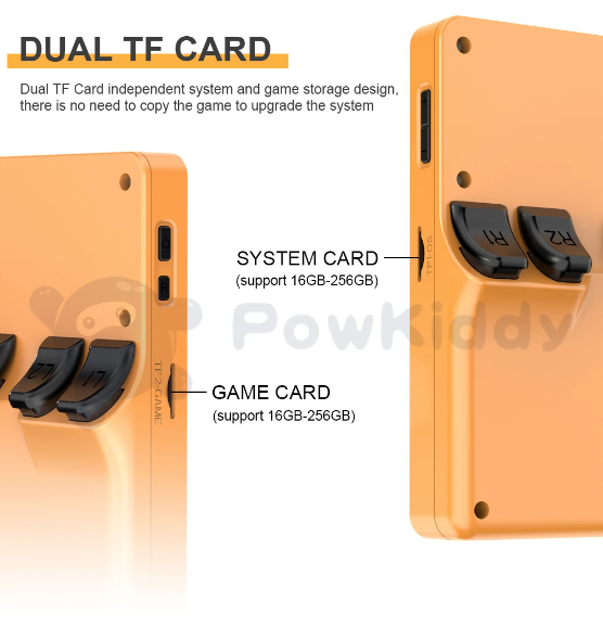 POWKIDDY RGB20S Handheld Game Console Retro Gaming with RK3326 3.5 Inch Screen and Game Emulators N64 PS1
