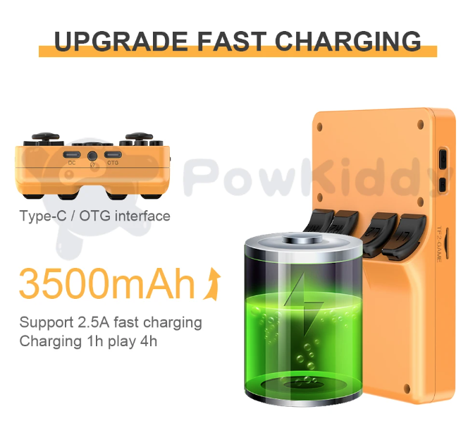 POWKIDDY RGB20S Handheld Game Console Retro Gaming with RK3326 3.5 Inch Screen and Game Emulators N64 PS1