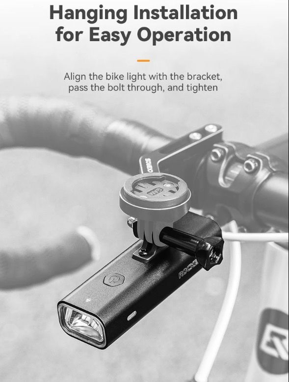 ROCKBROS RHL-1000LUMEN Bike Front Light Rainproof LED Cycling Headlight Type-C Rechargeable for Night Riding